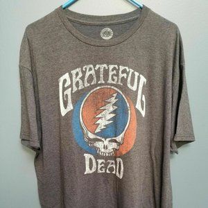 GRATEFUL DEAD Steal Your Face Gray T-Shirt Men XXL